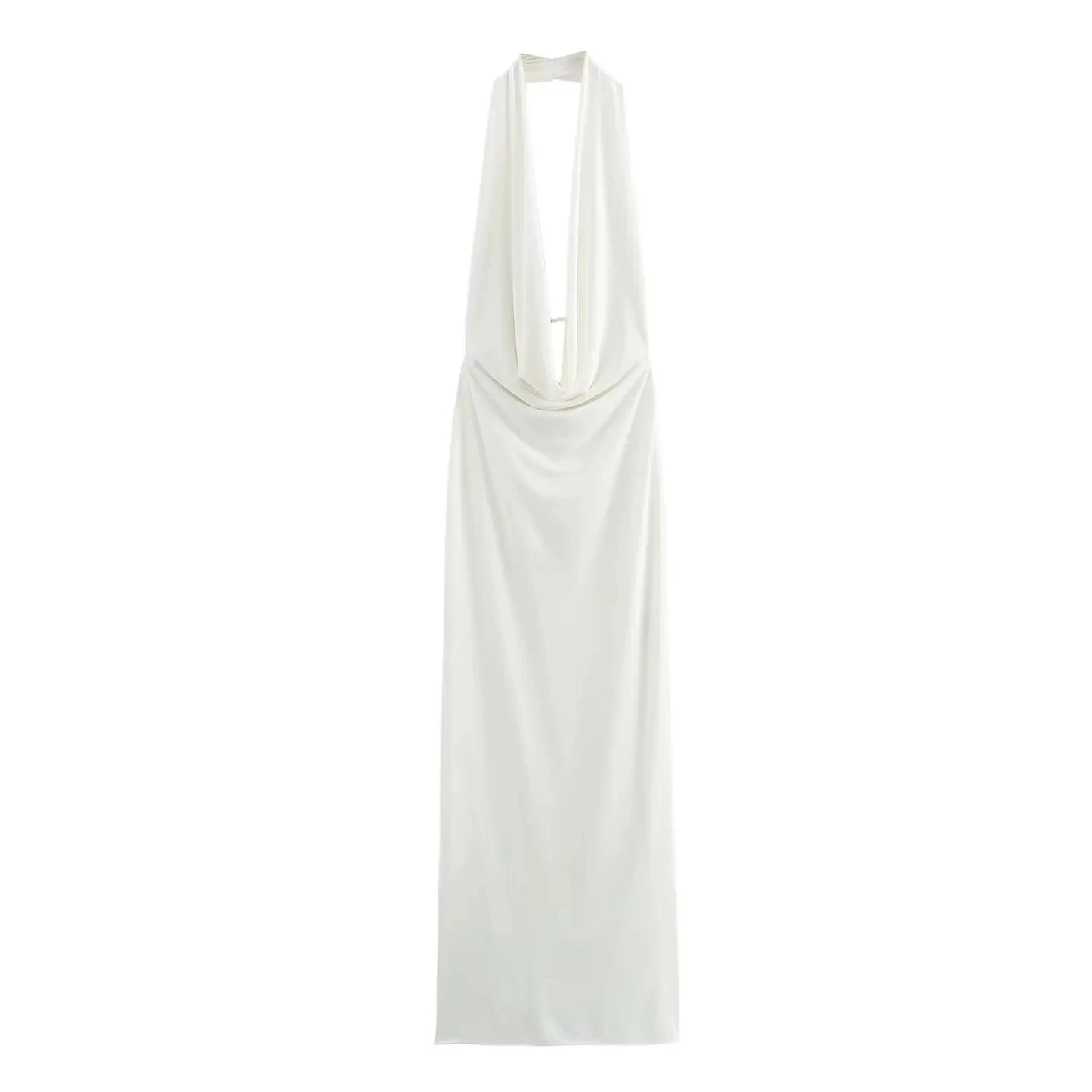 STNCY Leticia Woman Halter Off Shoulder Backless Long Dress
