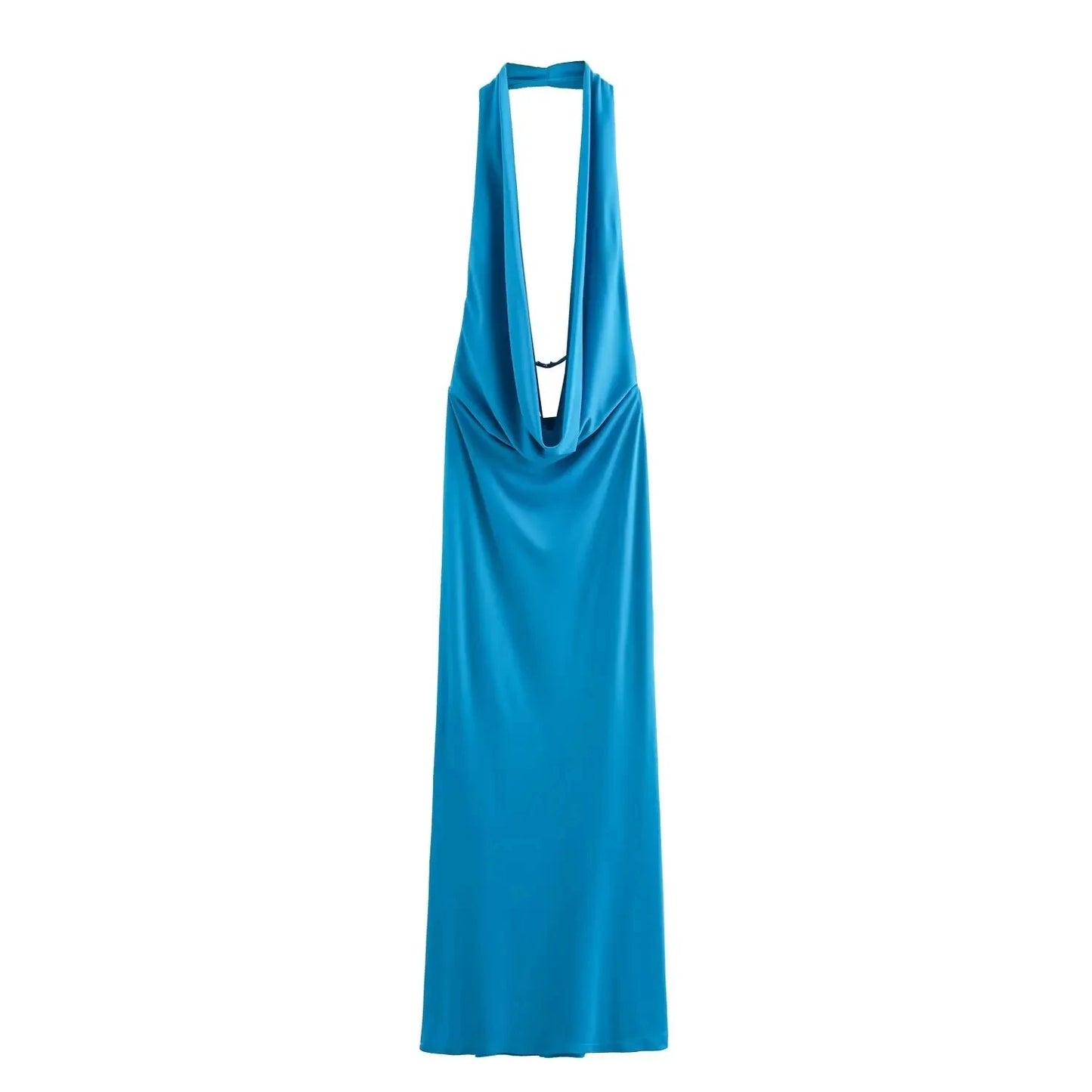 STNCY Leticia Woman Halter Off Shoulder Backless Long Dress