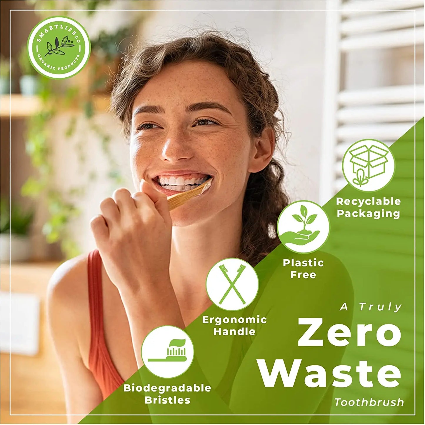 STNCY Bamboo Toothbrushes 100Pcs Eco Friendly Resuable Toothbrush Adult Wooden Soft Tooth Brush Eco Friendly Vegan